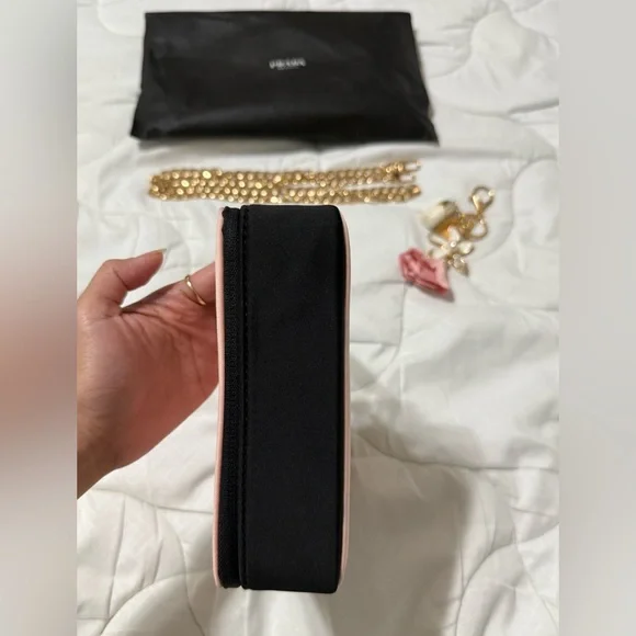 Prada Pink and Black Triangle Clutch - Picture 7 of 9